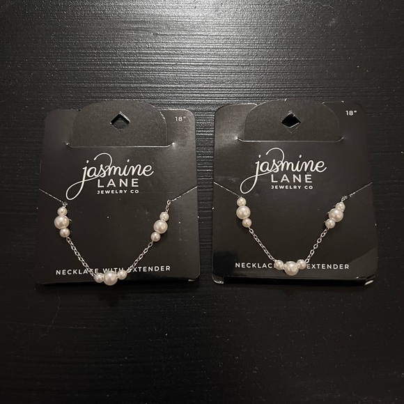 Jewelry - Jasmine Lane Pearl Necklace Set of 2 NWT | 18” w/ Extender | Silver Tone